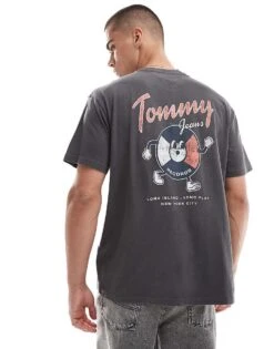 Tommy Jeans Fun Record Backprint Graphic T-shirt In Washed Black For Men -Tommy Hilfiger Store 207285894 1 black 1
