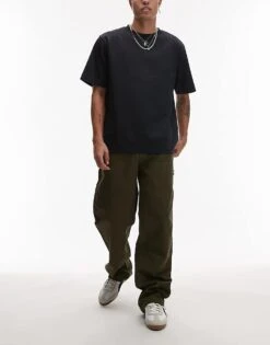 Tommy Jeans Jaimie Carpenter Trousers In Olive Green For Men Fatigue Green -Tommy Hilfiger Store 207286058 3