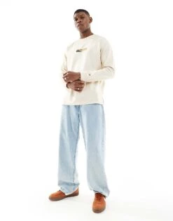 Tommy Jeans Outdoors Logo Back Print T-shirt In Ecru And Navy For Men -Tommy Hilfiger Store 207286119 4