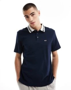 Tommy Jeans Tipped Polo Shirt In Navy For Men Dark Night Navy -Tommy Hilfiger Store 207286152 1 darknightnavy 1