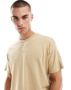 Tommy Jeans Chest Linear Logo T-shirt In Tan For Men Relic Tan -Tommy Hilfiger Store 207286160 2