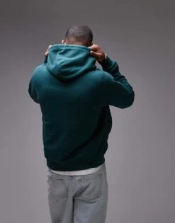 Tommy Jeans Varsity Patch Hoodie In Forest Green For Men Evergreen -Tommy Hilfiger Store 207286170 3