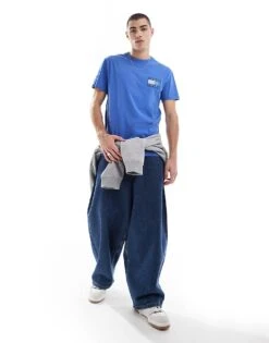 Tommy Jeans Flag Back Print Graphic T-shirt In Blue For Men Tempo Blue -Tommy Hilfiger Store 207286240 2