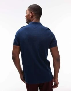 Tommy Jeans Slim Essential Polo Shirt In Navy For Men Dark Night Navy -Tommy Hilfiger Store 207286245 3
