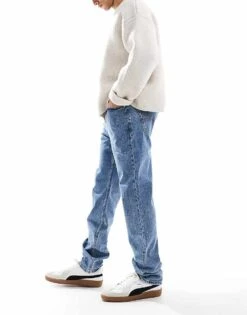 Tommy Jeans Ryan Slim Straight Jeans In Mid Wash For Men Denim Medium -Tommy Hilfiger Store 207286292 3