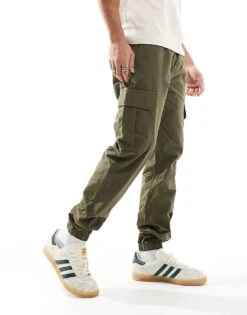 Tommy Jeans Ryan Cargo Trousers In Olive Green For Men Fatigue Green -Tommy Hilfiger Store 207286296 1 fatiguegreen 1