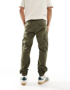 Tommy Jeans Ryan Cargo Trousers In Olive Green For Men Fatigue Green -Tommy Hilfiger Store 207286296 4