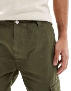 Tommy Jeans Ryan Cargo Trousers In Olive Green For Men Fatigue Green -Tommy Hilfiger Store 207286296 5