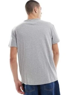 Tommy Jeans Small Crest Logo T-shirt In Grey For Men Grey Htr -Tommy Hilfiger Store 207286353 4