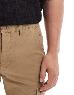 Tommy Jeans Austin Cargo Trousers In Beige For Men Vintage Camel -Tommy Hilfiger Store 207286396 5