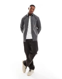 Tommy Jeans Regular Twill Shirts In Washed Black For Men -Tommy Hilfiger Store 207286456 4