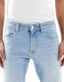 Tommy Jeans Austin Slim Tapered Jeans In Light Wash For Men Denim Light -Tommy Hilfiger Store 207286485 5