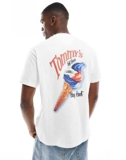 Tommy Jeans Tomy Jeans Icecream Fun Back Print Graphic T-shirt In White For Men Ecru -Tommy Hilfiger Store 207286498 1 ecru 1