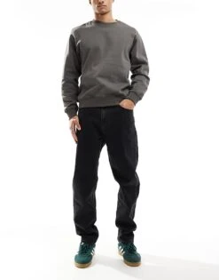 Tommy Jeans Isaac Relaxed Tapered Jeans In Black For Men Denim Black