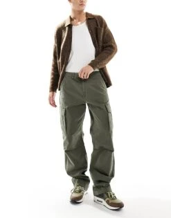 Tommy Jeans Jaimie Cargo Trousers In Olive Green For Men Fatigue Green -Tommy Hilfiger Store 207286609 1 fatiguegreen 1