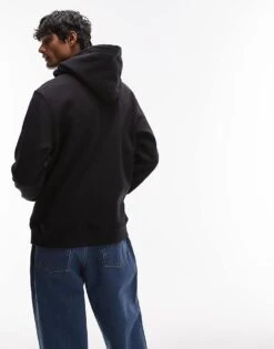 Tommy Jeans Essential Flag Hoodie In Black For Men -Tommy Hilfiger Store 207442699 2