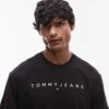 Tommy Jeans Linear Logo T-shirt In Black For Men -Tommy Hilfiger Store 207442725 1 black