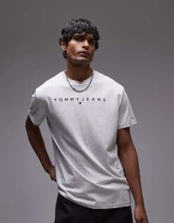 Tommy Jeans Linear Logo T-shirt In Grey For Men -Tommy Hilfiger Store 207442734 1 grey 1