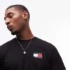 Tommy Jeans Essential Flag Slim Fit T-shirt In Black For Men -Tommy Hilfiger Store 207442955 1 black