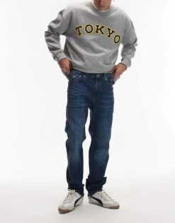 Tommy Jeans Ryan Slim Straight Jeans In Dark Blue For Men -Tommy Hilfiger Store 207443408 3