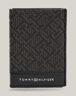 Tommy Hilfiger Th Monogram Credit Card Holder In Black For Men -Tommy Hilfiger Store 207575525 1 black 1