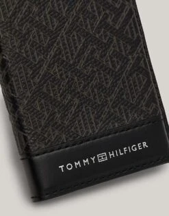 Tommy Hilfiger Th Monogram Credit Card Holder In Black For Men -Tommy Hilfiger Store 207575525 3