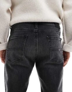 Tommy Jeans Straight Leg Jeans In Dark Grey For Men -Tommy Hilfiger Store 207585880 4