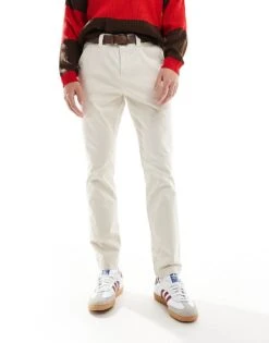Tommy Jeans Slim Chinos In White For Men