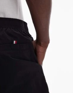 Tommy Hilfiger Drawstring Large Flag Swim Shorts In Black For Men -Tommy Hilfiger Store 207684645 3