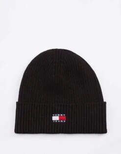 Tommy Jeans Heritage Rib-knit Beanie In Black For Men -Tommy Hilfiger Store 207703561 3