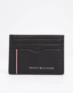 Tommy Hilfiger Th Business Corporate Leather Card Holder In Black For Men -Tommy Hilfiger Store 207713977 1 black 1