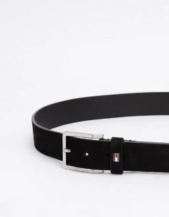 Tommy Hilfiger Logo Square Buckle Leather Belt In Black For Men -Tommy Hilfiger Store 207713996 3