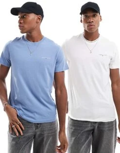 Tommy Jeans 2-pack Logo Slim T-shirts In Multi For Men