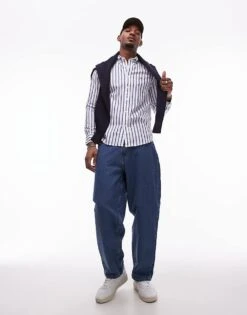 Tommy Hilfiger Th Flex Nautical Stripe Regular Shirt In Multi For Men