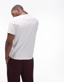 Tommy Hilfiger Logo Embroidery T-shirt In White For Men -Tommy Hilfiger Store 207714683 2