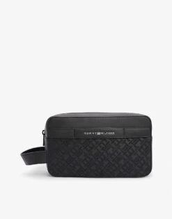 Tommy Hilfiger Th Monogram Embossed Washbag In Black For Men -Tommy Hilfiger Store 207714904 1 black 1