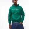 Tommy Hilfiger Snap-button Logo Hoody In Green For Men -Tommy Hilfiger Store 207714958 1 green