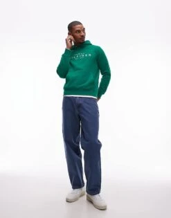 Tommy Hilfiger Snap-button Logo Hoody In Green For Men -Tommy Hilfiger Store 207714958 4