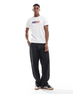 Tommy Jeans Signature Logo Slim T-shirt In White For Men -Tommy Hilfiger Store 207714962 3