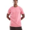 Tommy Jeans Signature Logo Embroidery T-shirt In Pink For Men -Tommy Hilfiger Store 207714994 1 pink