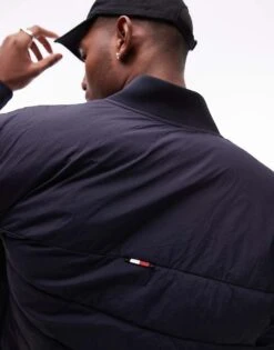 Tommy Hilfiger Padded Relaxed Bomber Jacket In Navy Blue For Men Dark Blue -Tommy Hilfiger Store 207715030 3