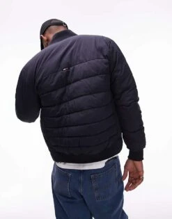 Tommy Hilfiger Padded Relaxed Bomber Jacket In Navy Blue For Men Dark Blue -Tommy Hilfiger Store 207715030 4