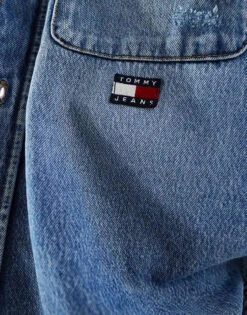 Tommy Jeans Relaxed Fit Distressed Denim Overshirt In Blue For Men -Tommy Hilfiger Store 207715031 3