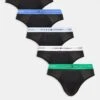 Tommy Hilfiger Signature Cotton Essentials 5 Pack Briefs In Black With Multi Waistbands For Men Irs Blu/wht/p Gr/ -Tommy Hilfiger Store 207735903 1 irsbluwhtpgr