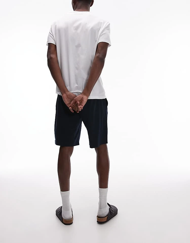 Tommy Hilfiger Pyjama Tshirt And Shorts Set In White/navy For Men White / Desert Sky 6 Tommy Hilfiger Pyjama Tshirt And Shorts Set In White/navy For Men White / Desert Sky - Image 4