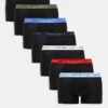Tommy Hilfiger Signature Cotton Essentials 7 Pack Trunks In Black With Multi Waistband For Men Ir Bl/wht/grn/fr R -Tommy Hilfiger Store 207736011 1 irblwhtgrnfrr