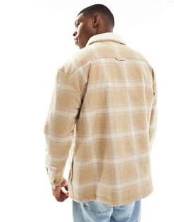 Tommy Jeans Relaxed Fit Sherpa Collar Overshirt In Multi For Men -Tommy Hilfiger Store 207743290 3