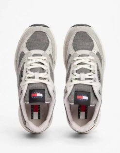 Tommy Jeans Suede Colour-blocked Trainers In Grey For Men -Tommy Hilfiger Store 207743487 3