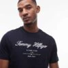 Tommy Hilfiger Script Logo T-shirt In Navy For Men Desert Sky -Tommy Hilfiger Store 207758756 1 desertsky