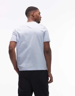 Tommy Hilfiger Monotype Logo T-shirt In Pale Blue For Men Breezy Blue -Tommy Hilfiger Store 207758989 4